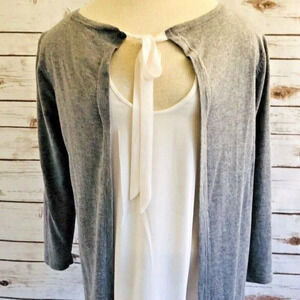 LOFT Women Long Sleeve Pull Over Asymmetrical Hem Knit Shirt Top Sz Small NWT